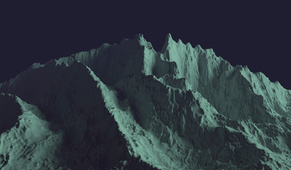 3D illustration - Mountain from another planet © LUMA