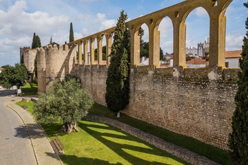 City wall of Serpa - Alentejo - Portugal. Portas de Beja and wall and historic center