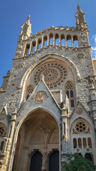 Fototapeta na wymiar St Bartholomew church in Soller, Majorca (Mallorca), Spain.