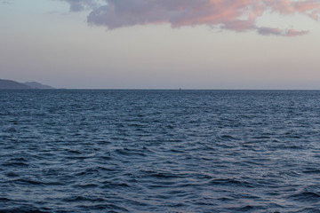 Obraz premium BLUE SKY AND PINK CLOUDS