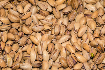 Nuts for sale at the market. Healthy eating concept. Salty snack