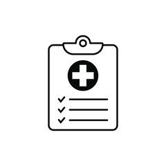 Fototapeta premium Medical record icon, medical report icon, vector isolated