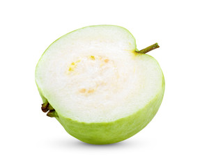 fresh guava on white background