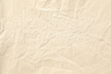 Crumpled brown paper background texture