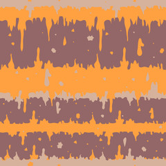 Seamless vector pattern fabric texture with light orange and brown colours. Melting paint modern background. Abstract trendy wallpaper design.