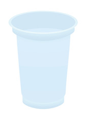 Plastic reusable cup. vector illustration