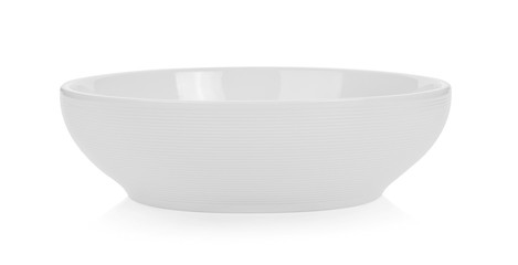 white ceramic bowl on white background