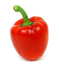 Fresh red pepper isolated on white background