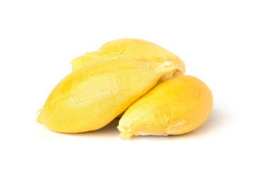 ripe durian isolate on white background