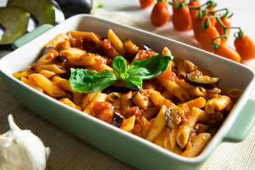 Pasta alla norma traditional italian recipe