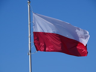 Fototapeta na wymiar Flaga biało-czerwona