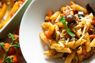 Pasta alla norma traditional italian recipe