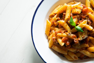 Pasta alla norma traditional italian recipe