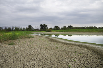 specchio di acqua stagnante da bonificare
