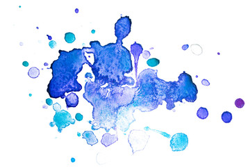 blue splash of watercolor