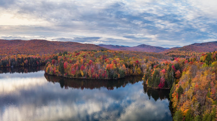 Autumn Sunset in Killington Vermont at Kent Pond - Gifford Woods State Park
