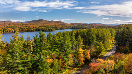 Autumn view of Rich Lake from Goodnow in the High Peaks Wilderness - New York - Adirondack