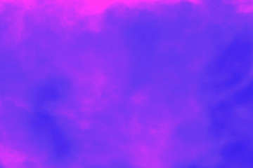 Abstract colorful smoke background. Neon pink and blue texture of smoke. 
