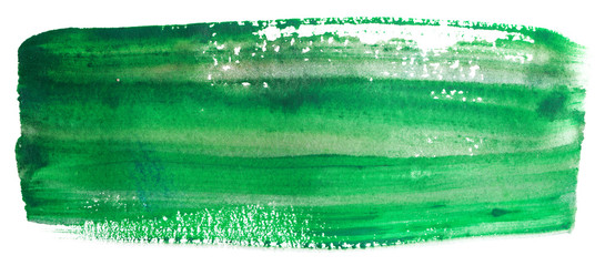 green blot of watercolor