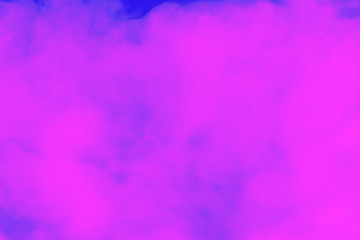 Abstract colorful smoke background. Neon pink and blue texture of smoke. 