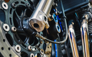 Bremsscheibe am Motorrad