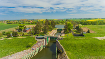 Śluza Gdańska Głowa z lotu ptaka dron