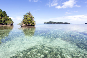 The tropical coast of Kadidiri island