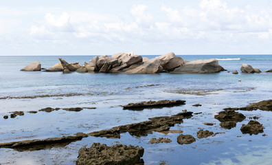 The seaside with typical stones