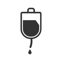 Saline bag icon, infuse icon