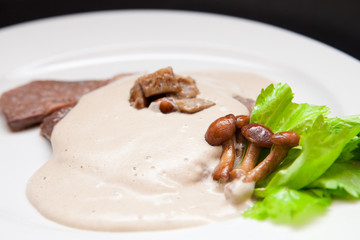 mushroom and meat