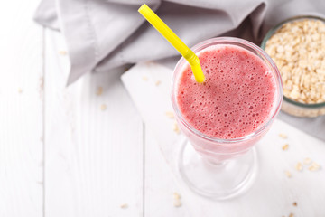 Strawberry milkshake or smoothie