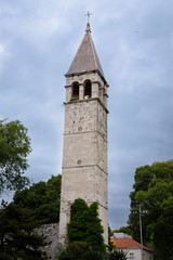 Fototapeta na wymiar Tower in Split, port city on the Dalmatian coast, on the Adriatic Sea, Croatia, Europe.