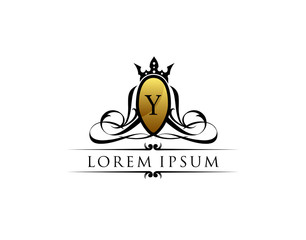 Luxury Royal King Y Letter Classy Logo template.