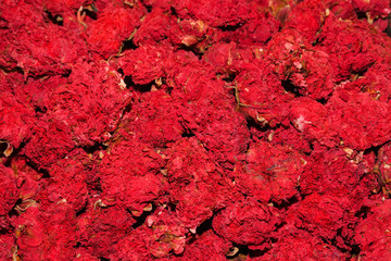 Spices and teas in the Egyptian market in Istanbul. Spices stall in the Spice Market, Istanbul