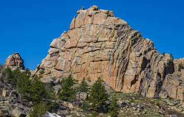 Fototapeta na wymiar rock formation in the mountains
