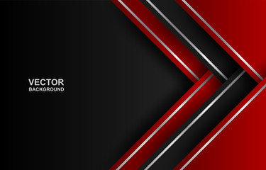 Abstract. red - black gradient geometric overlap shape background. vector.