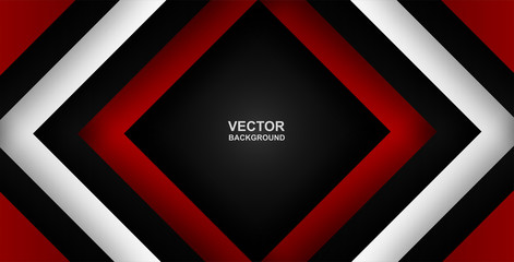 Abstract. red - black gradient geometric overlap shape background. vector.