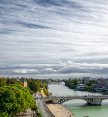 Naklejka premium The river Guadalquivir of Seville from the Golden Tower