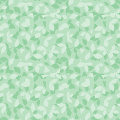vector floral background - decorative light green seamless pattern with leaves