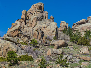 mountain landscape with rock formations