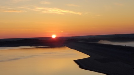 sunset on the beach