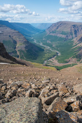Travel to the Putorana plateau in Siberia in Russia in the summer