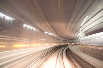 Fototapeta premium fast moving train