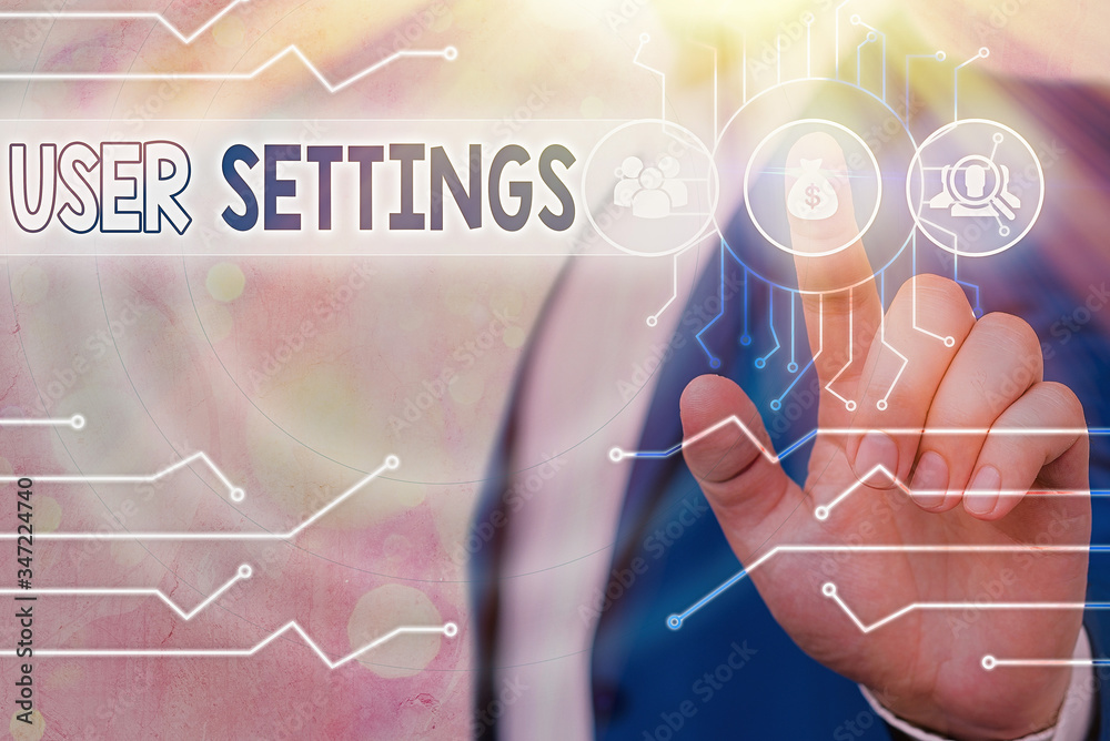 Poster text sign showing user settings. business photo showcasing configuration of appearance operating sys