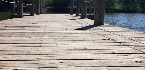 wooden bridge in the park