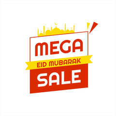 Eid Mubarak Sale Design for business. Discount Banner Promotion Template