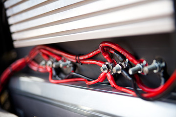 close up shot of a car amplifier
