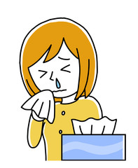 女性が鼻炎に悩んでいる
