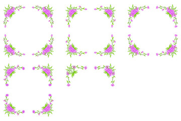 FLoral Vintage Hand Drawn Wedding Vector Ornaments Frames