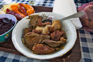Meat on a plate